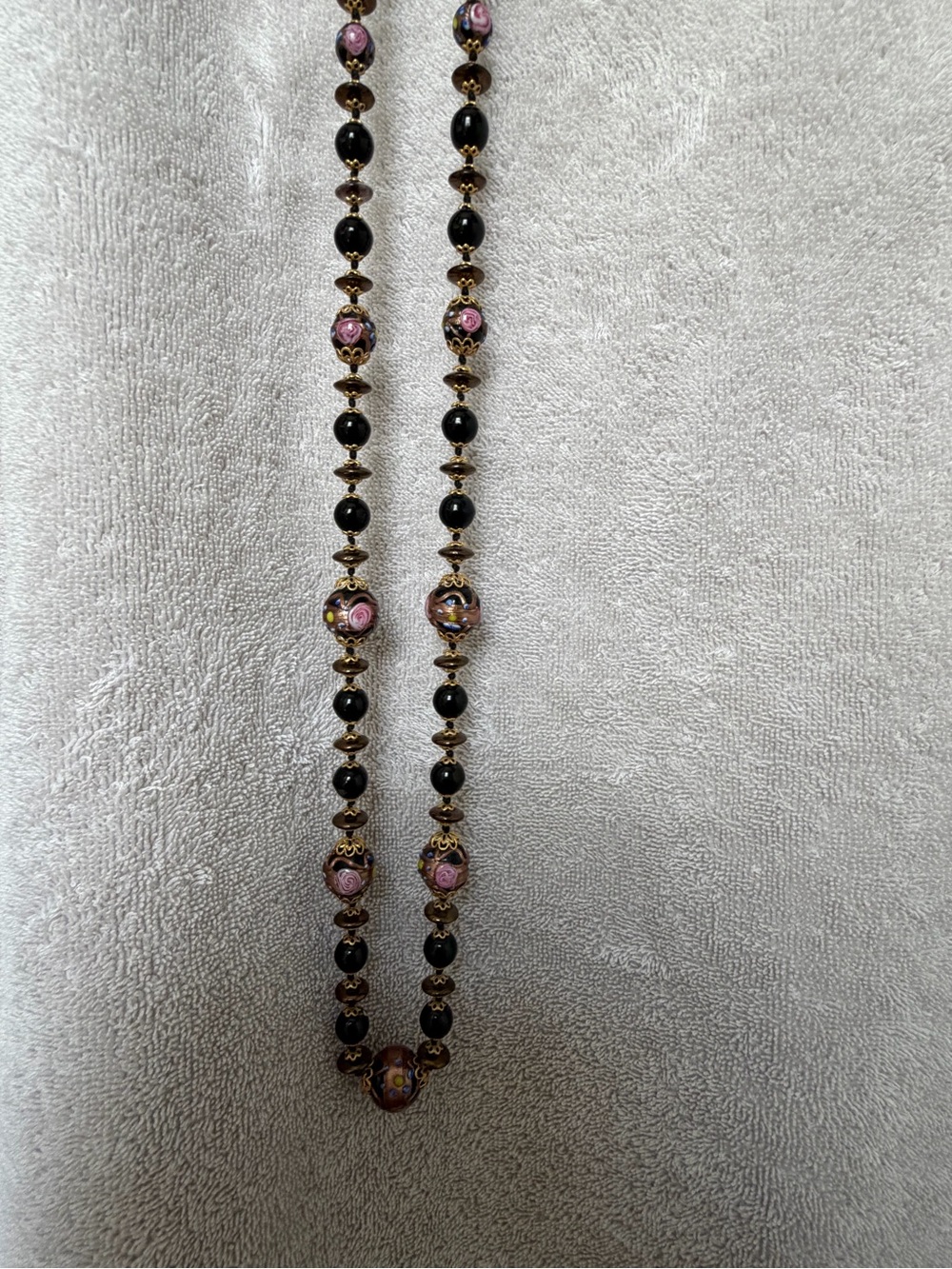 Italian Murano Glass Fancy Bead Necklace